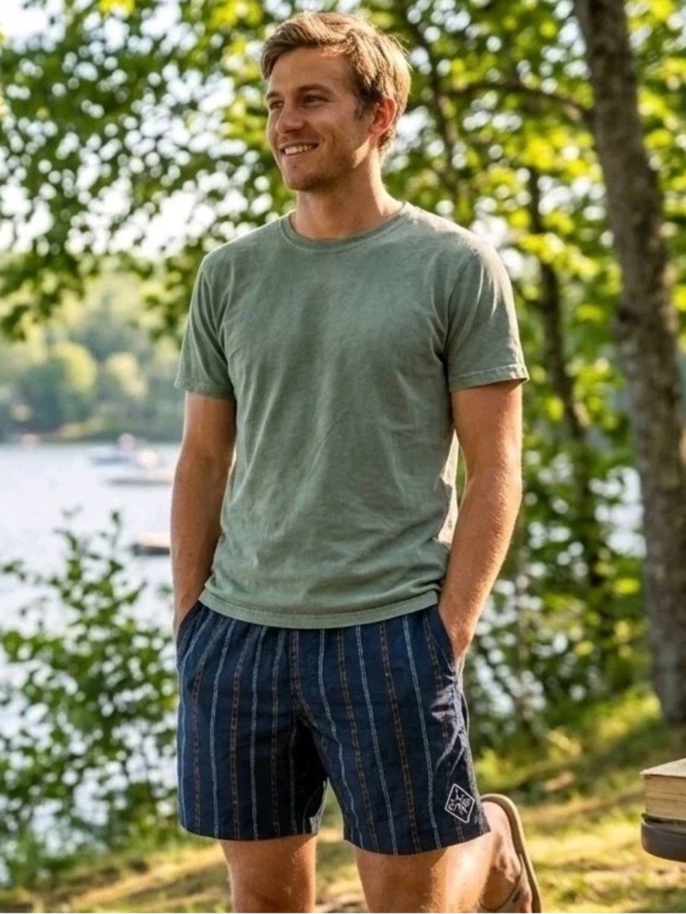 Prana Indio Heritage Shorts, 4” Inseam, Stormy Night, Small, NWT